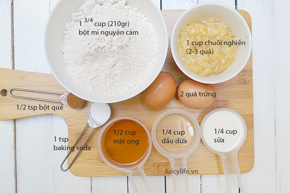 Banana-Bread-ingredients